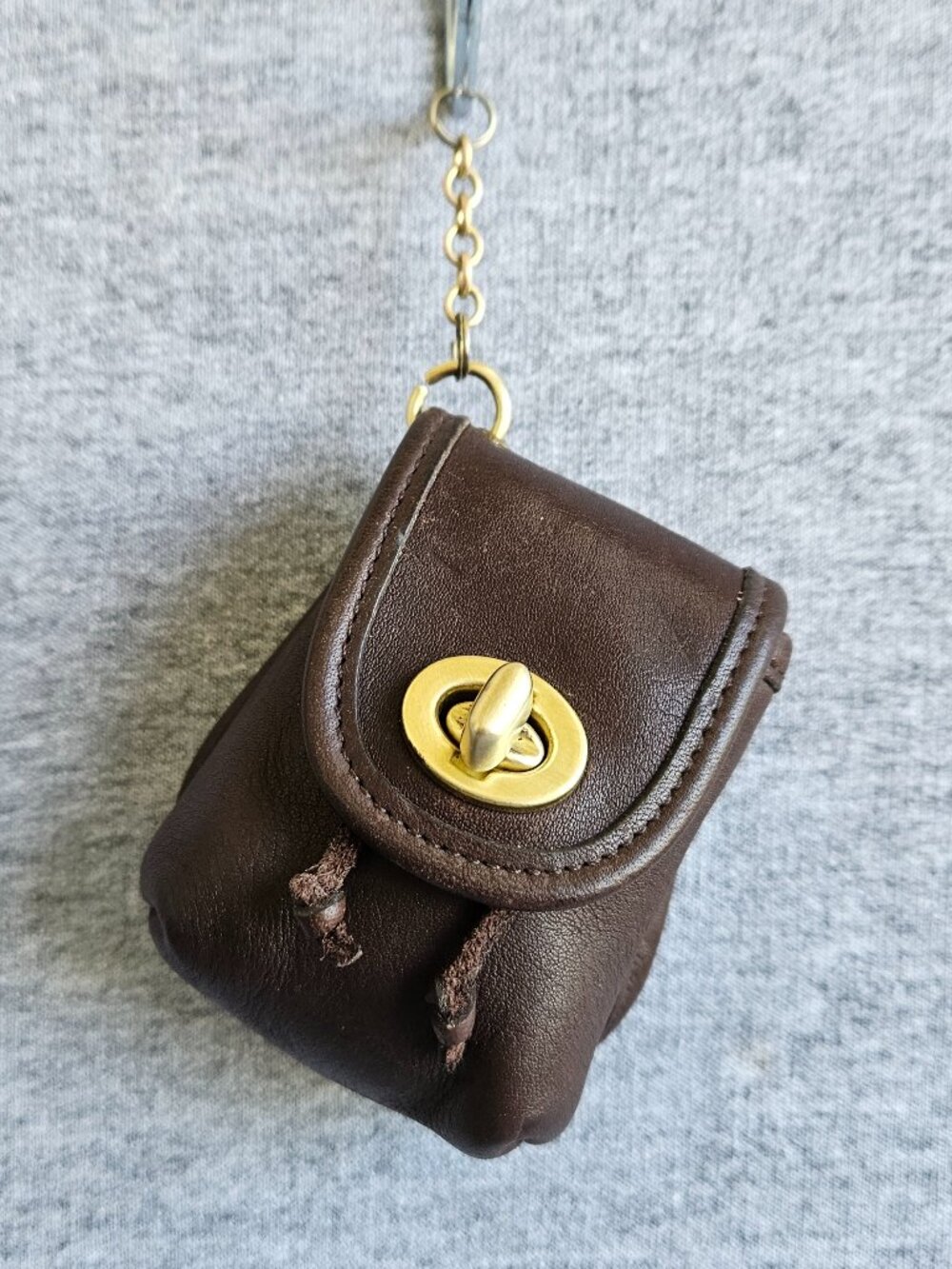 Coach Mini Day Pack Bag Charm/Key Chain Fob Coin Purse Butter Soft Leather